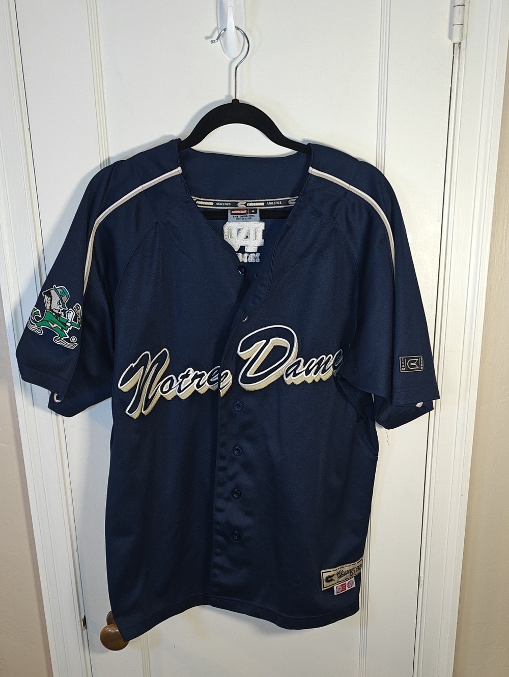 Colosseum Notre Dame Navy And White Baseball Jersey